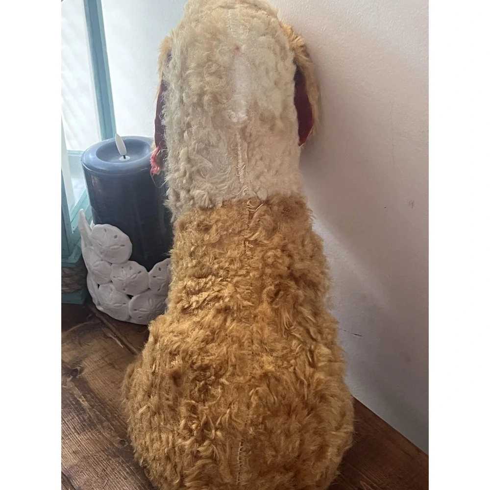 Novelty MY Toy Vintage Plush Rubber Face Basset Hound Dog,  Rushton Realistic